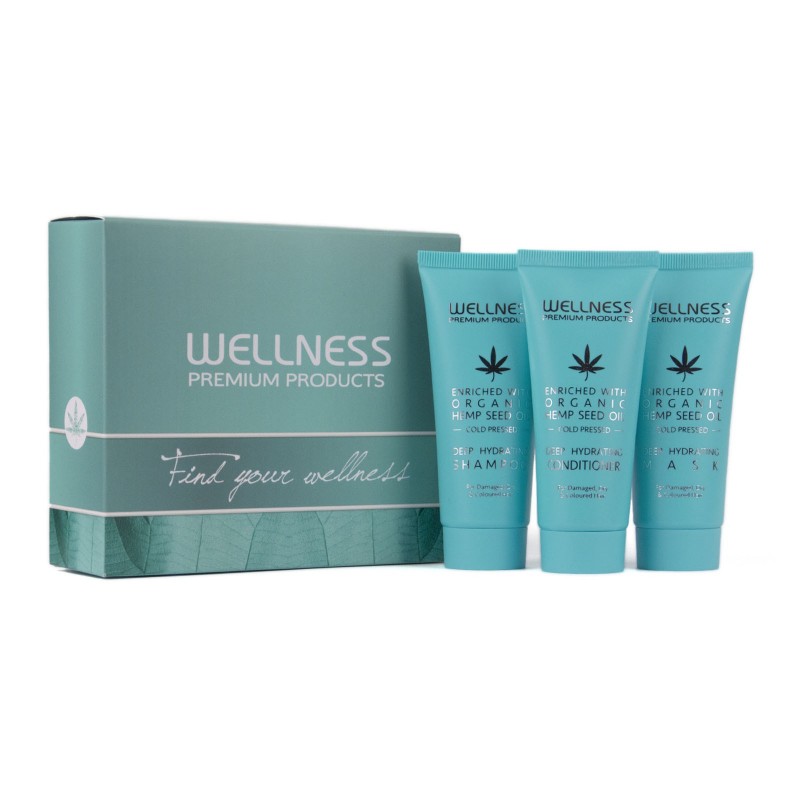 Set de viaje HYDRATING Acondicionador 50 ml Champú 50 ml Mascarilla 50 ml